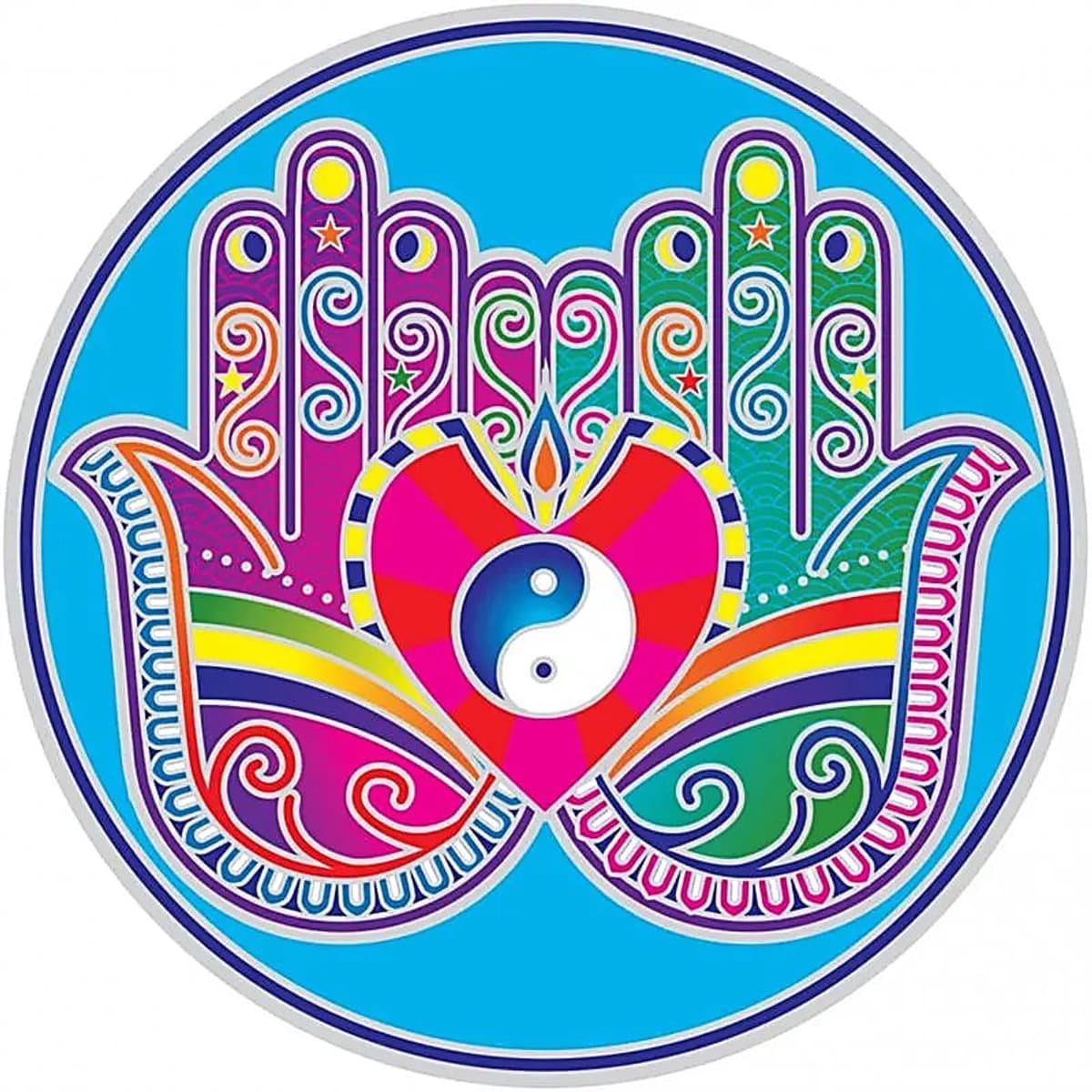 Sunseal sticker Healing Hands Mandala - 14 cm