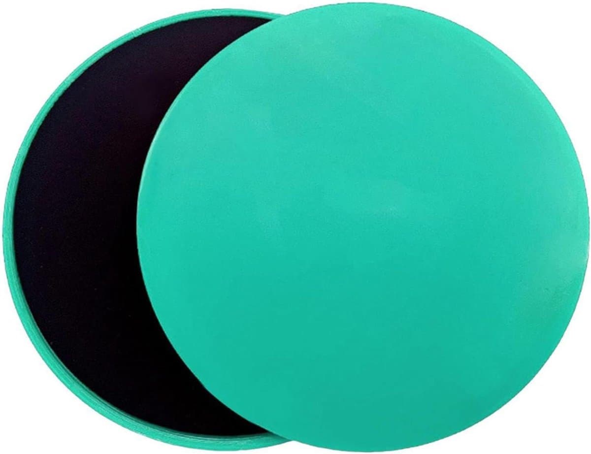 Coresliders Training - Fitnessschijven - Core Versterken - Dubbelzijdig Ontwerp - 17 cm Diameter - Mint Groen