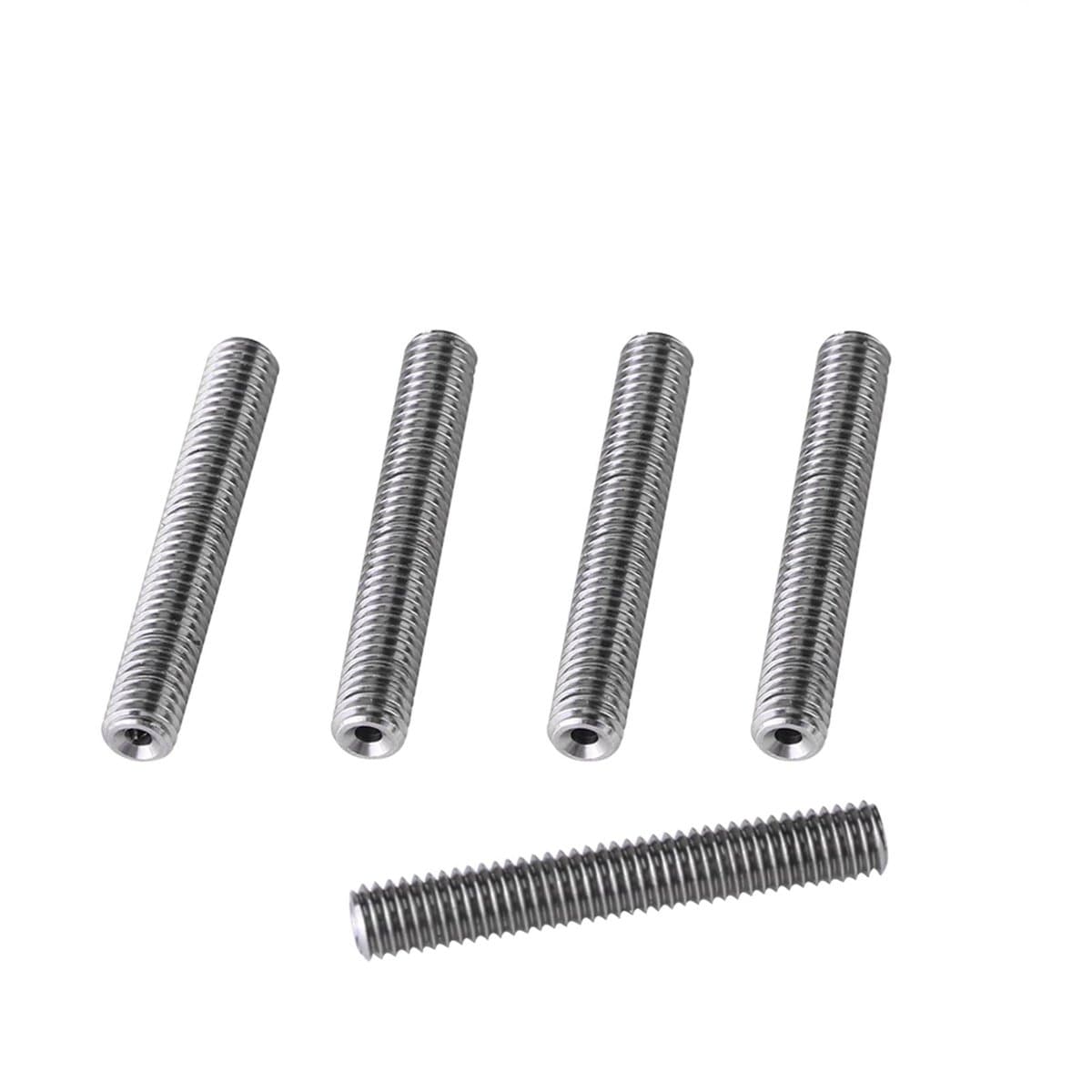 Allecto - 3D-printer Extruder Hotend-set - Roestvrijstalen M6 Mondstuk - Duurzaam en Betrouwbaar - 5 Stuks - PTFE-buizen - Geschikt voor MK8 en Pru...