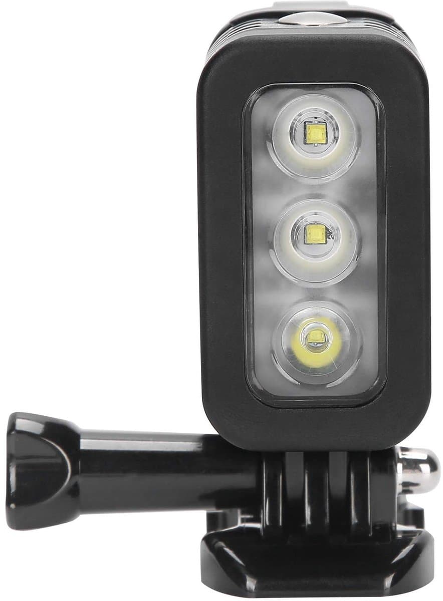 Golden crown - LED-video Duiklicht - Waterdicht - Dimbaar - Onderwaterlamp - 45 meter diep - Voor sportcamera's - Compact formaat