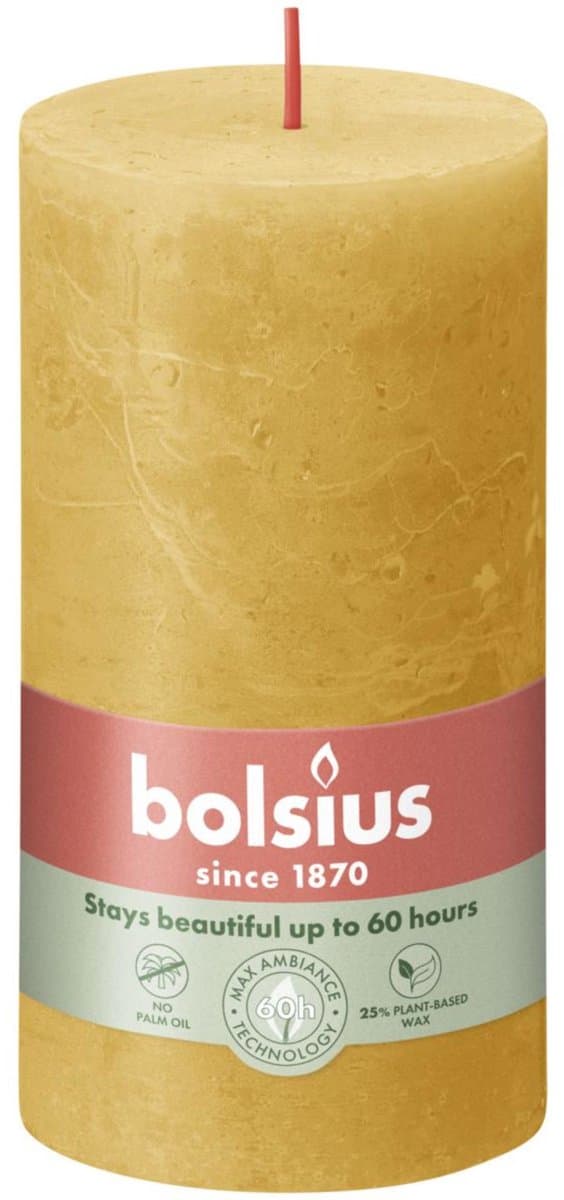 BOLSIUS Rustic Shine Stompkaars 13 cm Honingraatgeel