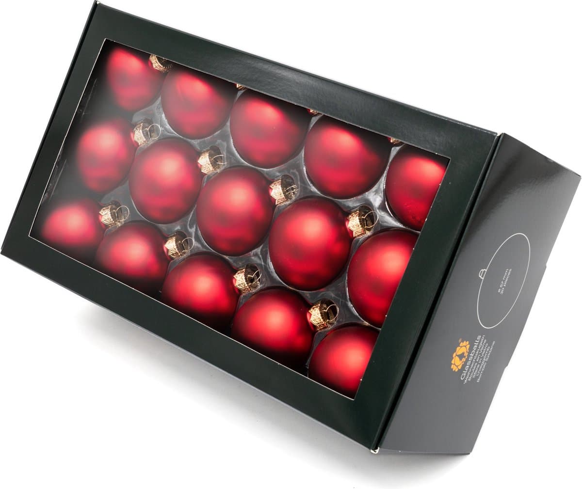 Muntel® Kerstballen Glas - 30 Stuks - Glas - Mat - Rood