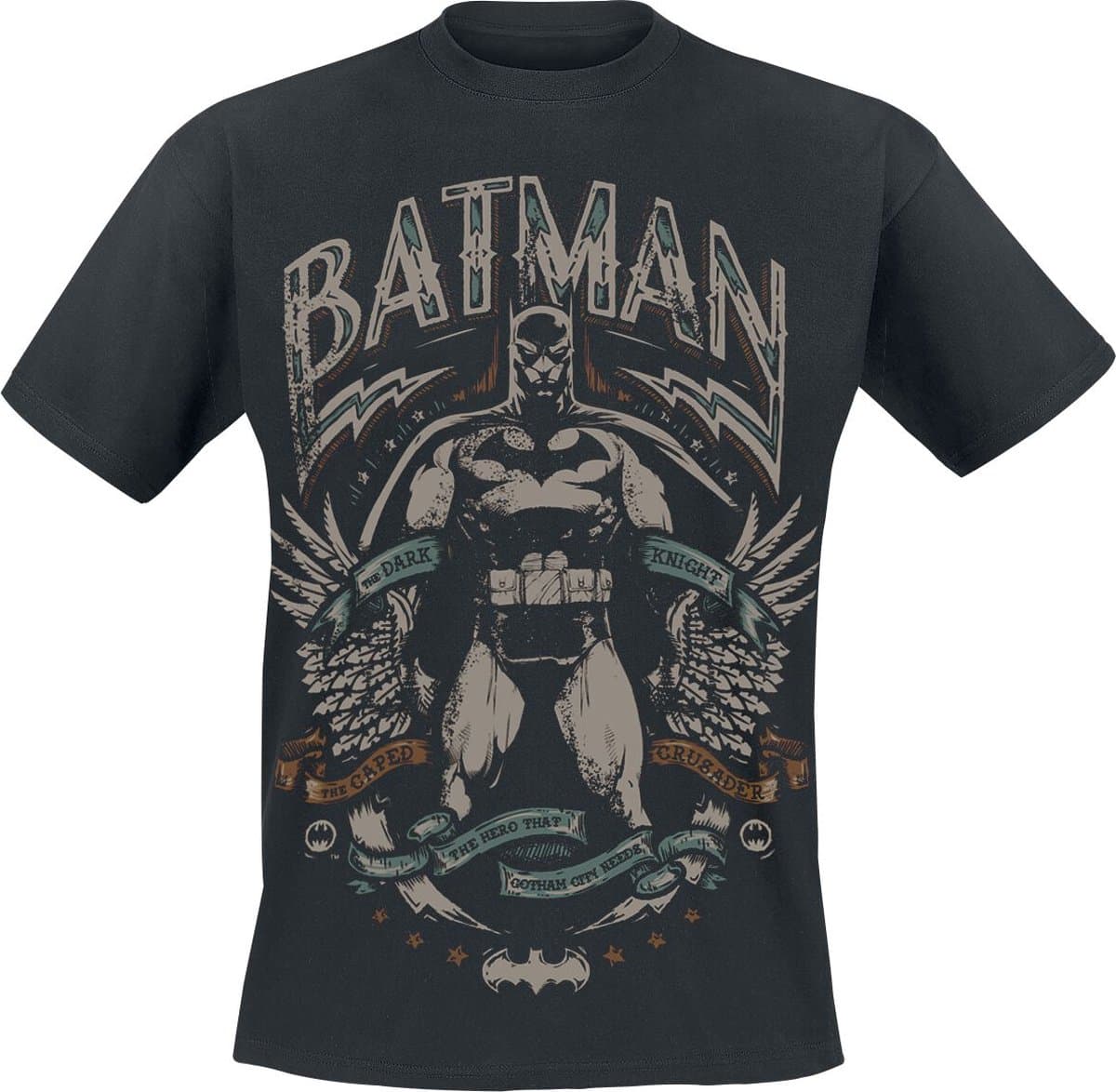 Batman Crusader Heren T-shirt - zwart - M