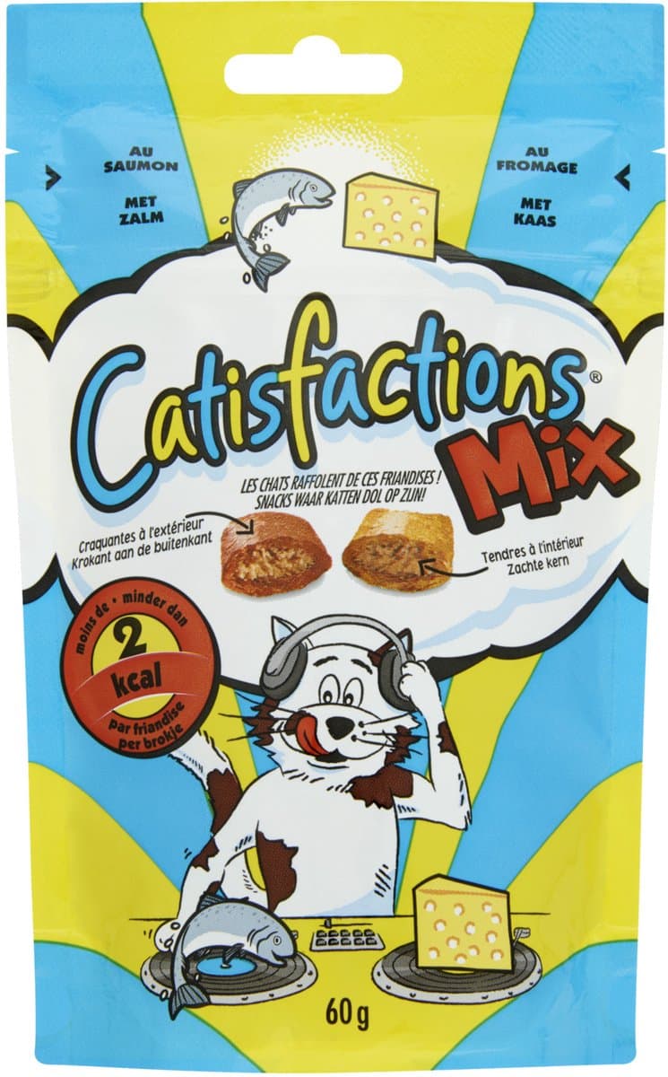 Catisfactions Kattensnoepjes Zalm&Kaas Mix