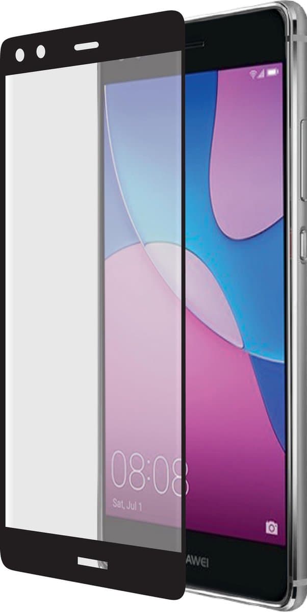 Azuri Curved Tempered Glass RINOX ARMOR  - black frame  - for Huawei Y6 Pro 2017