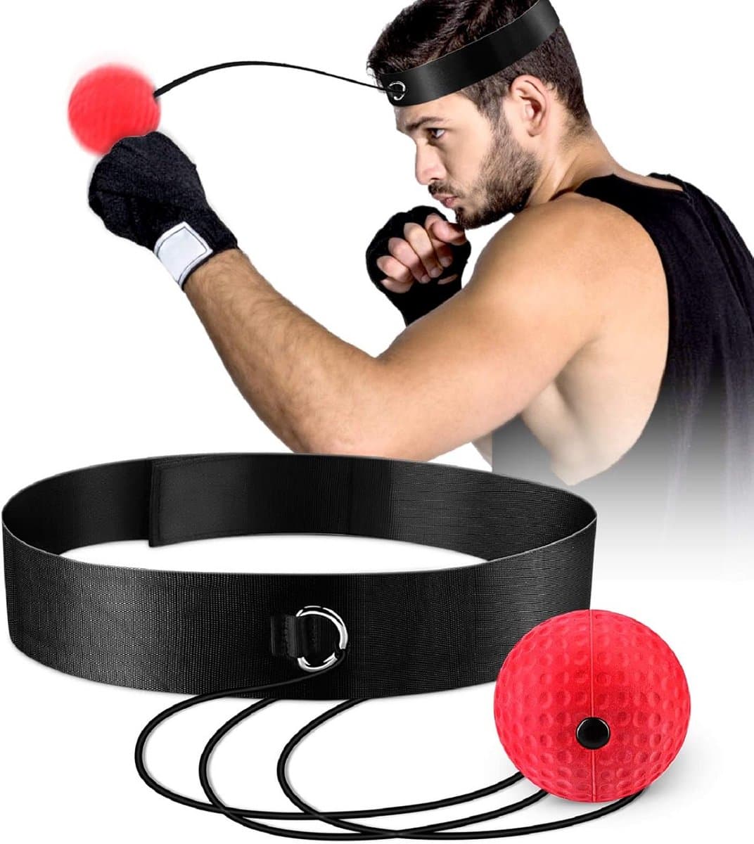 Boksreflexbal voor Snelheidstraining - Verbeter Hand-Oogcoördinatie en Fitness - Geschikt voor Volwassenen en Kinderen