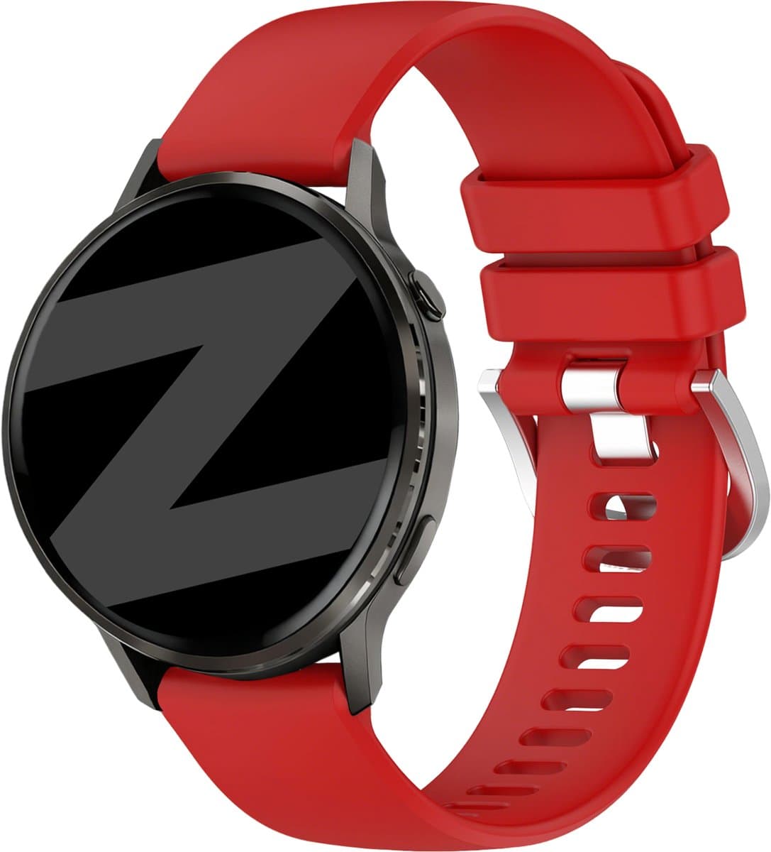 Bandz Siliconen 'Classic' bandje geschikt voor Garmin Vivoactive 4s / Vivomove 3s / Venu 4 - 41mm / Venu 3s / Venu 2s / Forerunner 265s / Forerunner 255s - Rood