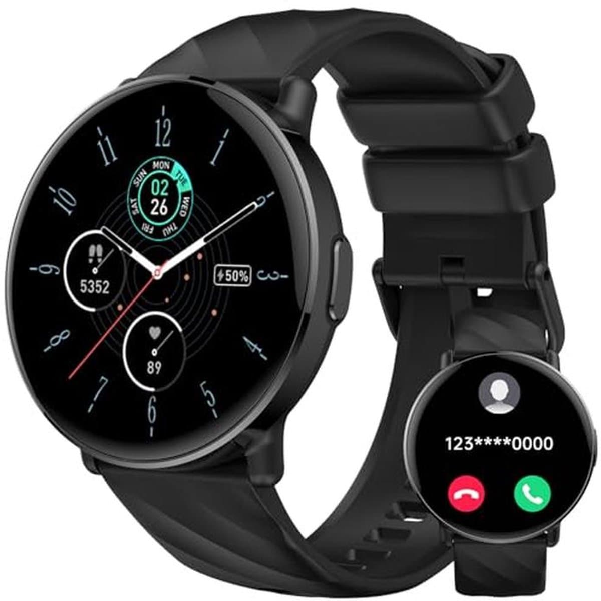 Stijlvolle smartwatch voor dames en heren - Zwart