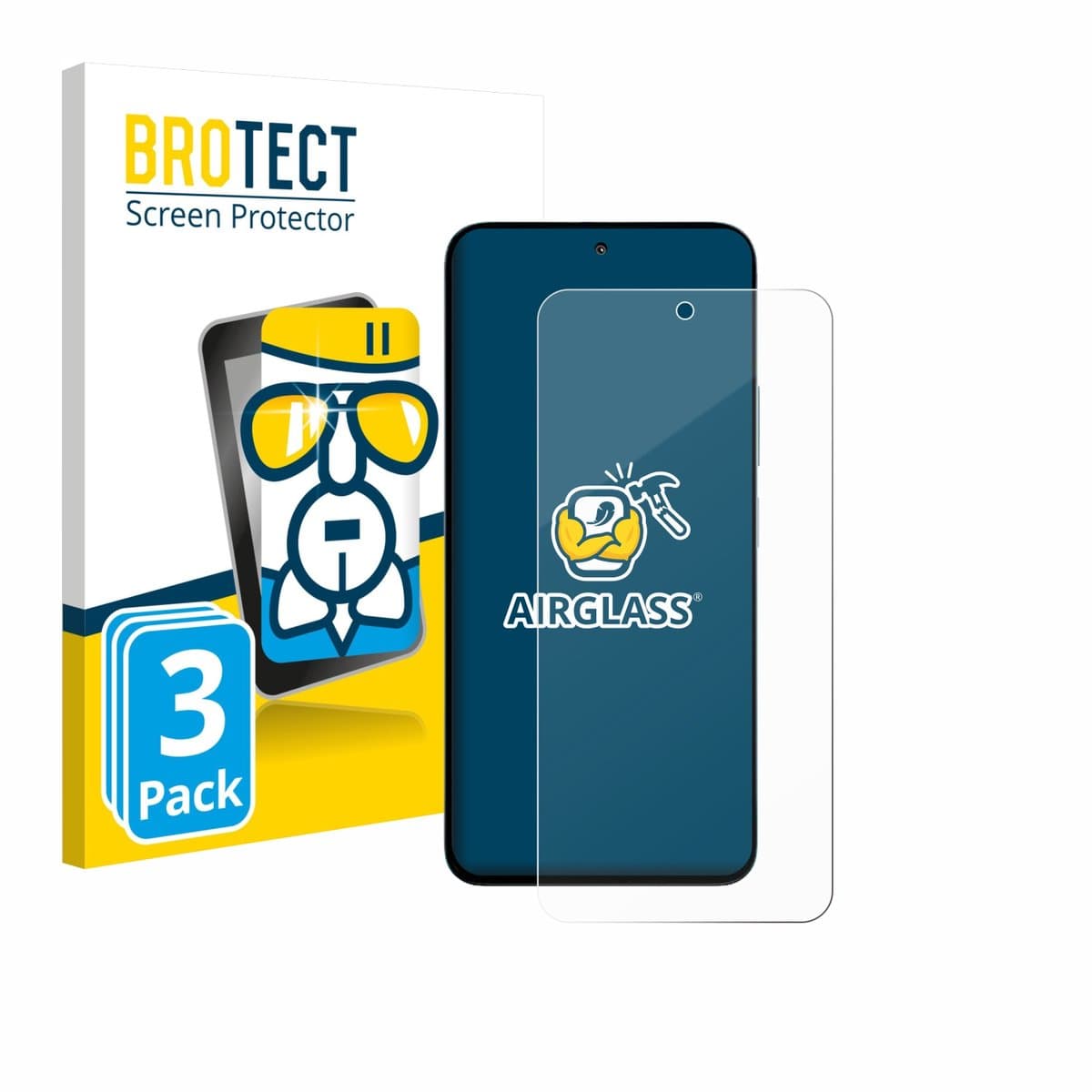Screenprotector 3 Stuks voor Xiaomi Poco M7 Plus Beschermglas transparant