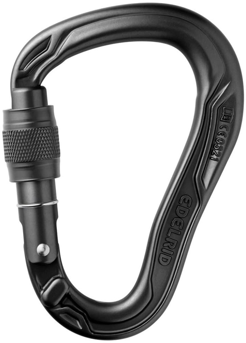 Edelrid Hms Bullet Screw Karabijnhaak Zwart