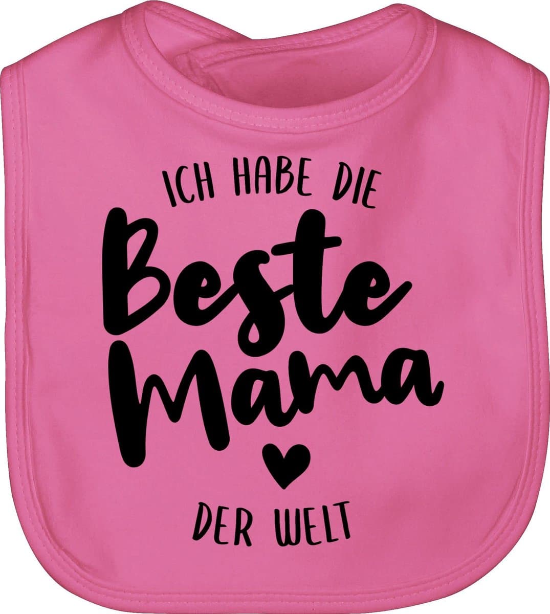 Baby Slabbetje - Met opdruk Ik heb de beste mama ter wereld - Roze - One size