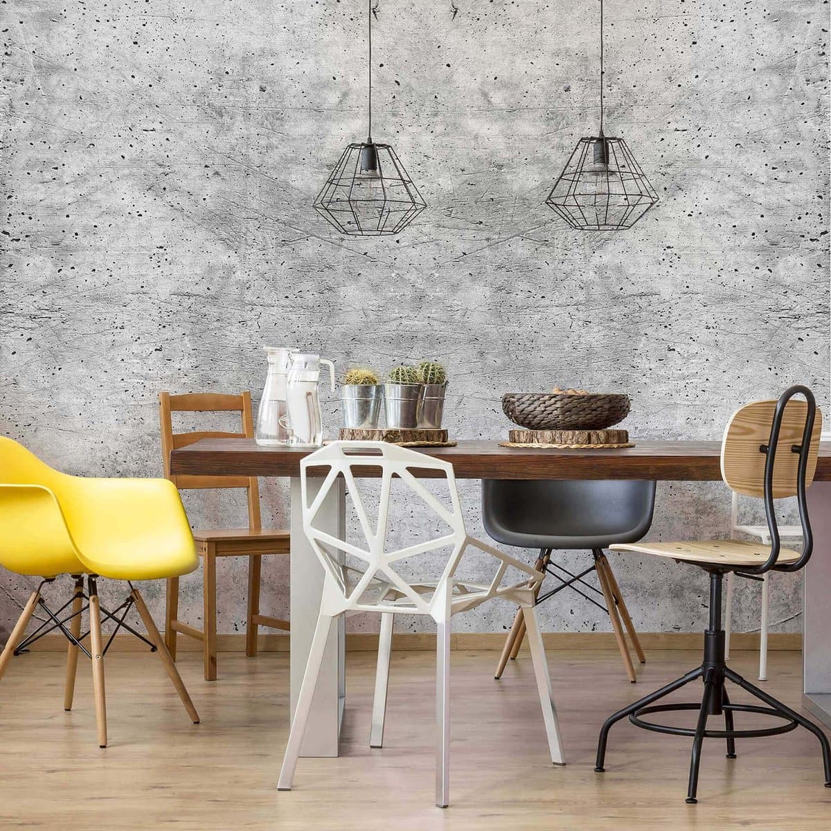 Fotobehang Concrete DD119013 A.S. Création Designwalls Groen Vlies 384 X 260 cm (8 delen) 3D Fotobehang