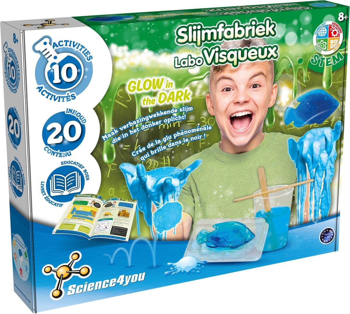 Science4you Slijmfabriek Glow in the Dark - Slijm Experiment Set - Glow Effect - Leerzaam - Voor Kinderen
