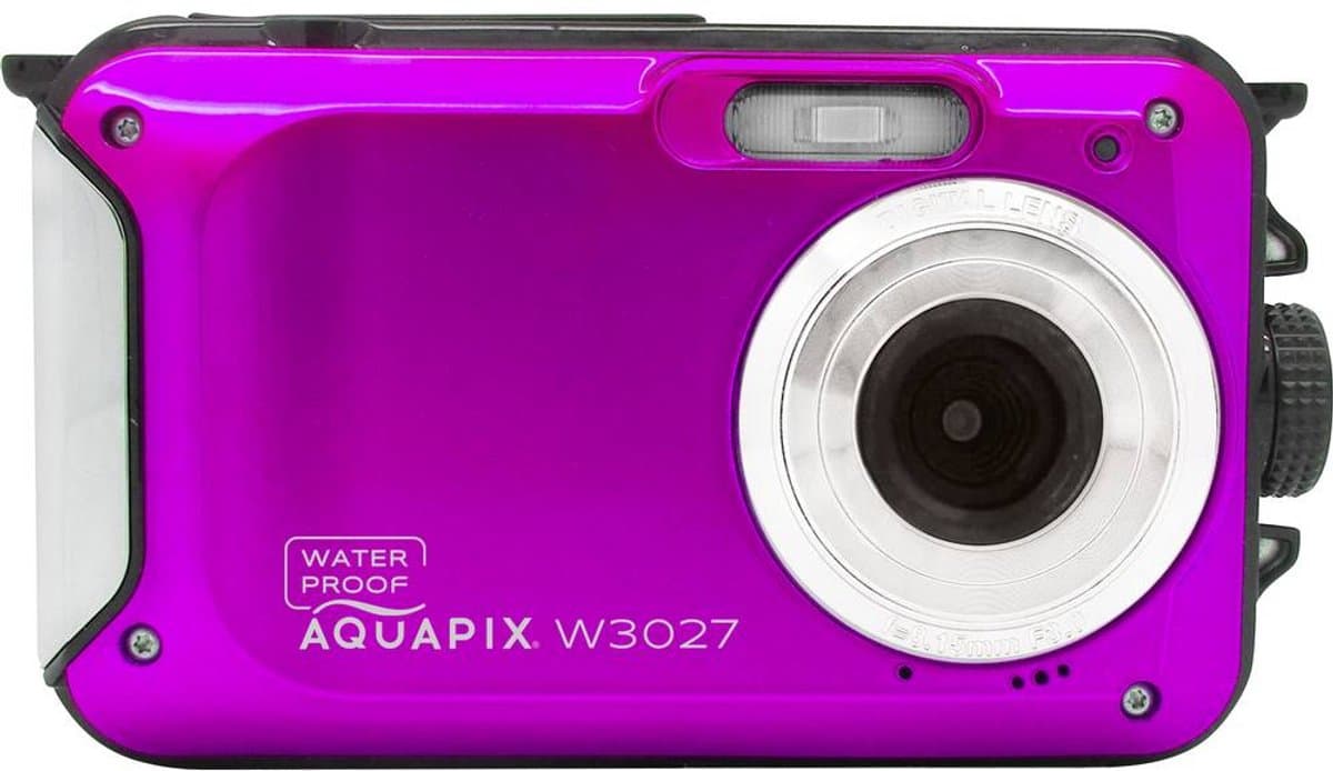 Easypix W3027-P Wave PINK Digitale camera 30 Mpix Roze Incl. tas, Incl. accu Beeldstabilisatie, Waterdicht tot 3 m, Ful