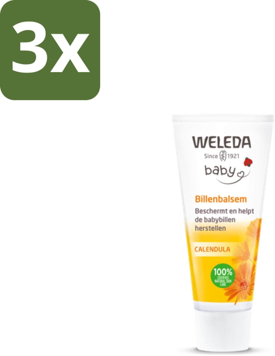 WELEDA - Billenbalsem - Baby Calendula - 30 ml - Bulkverpakking - 3 stuks