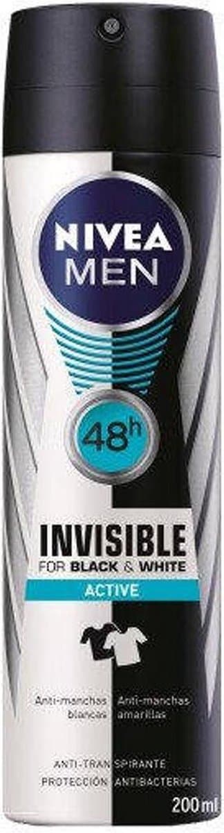 NIVEA Onzichtbare zwart&wit deospray voor mannen 200 ml