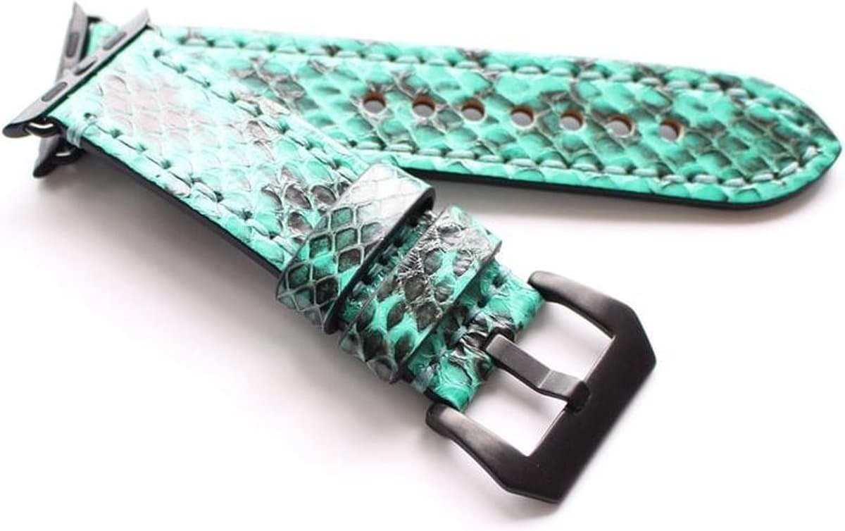 watchbands-shop.nl Leren bandje - Apple Watch Series 1/2/3/4 (38&40mm) - Groen