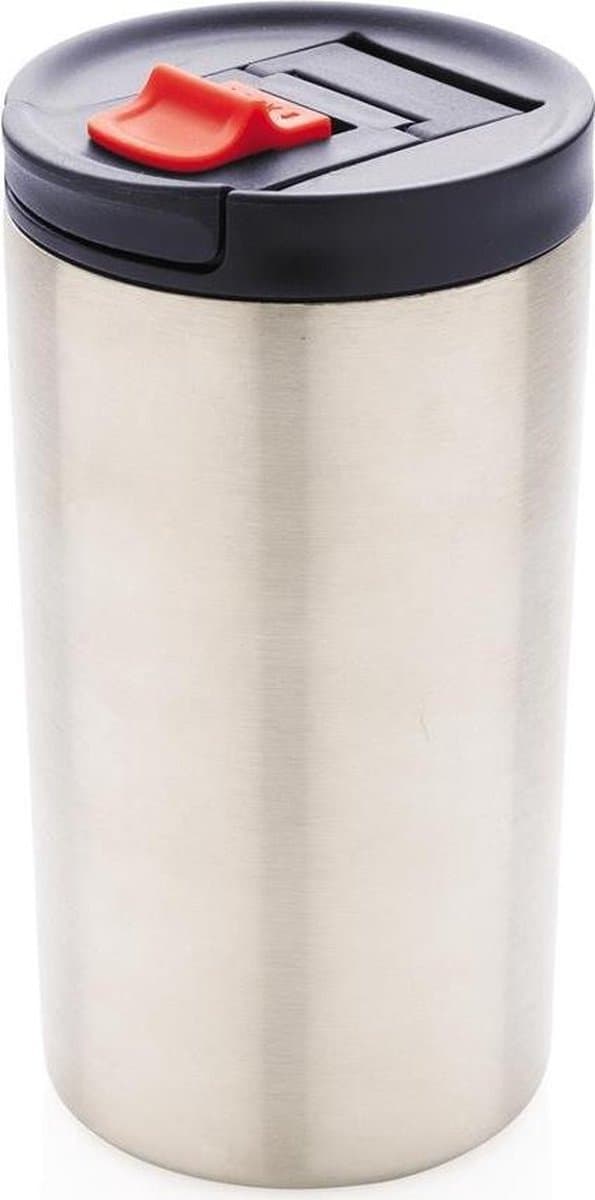 Xd Collection Vacuüm Beker Met Lock 300 Ml Rvs Zilver/blauw