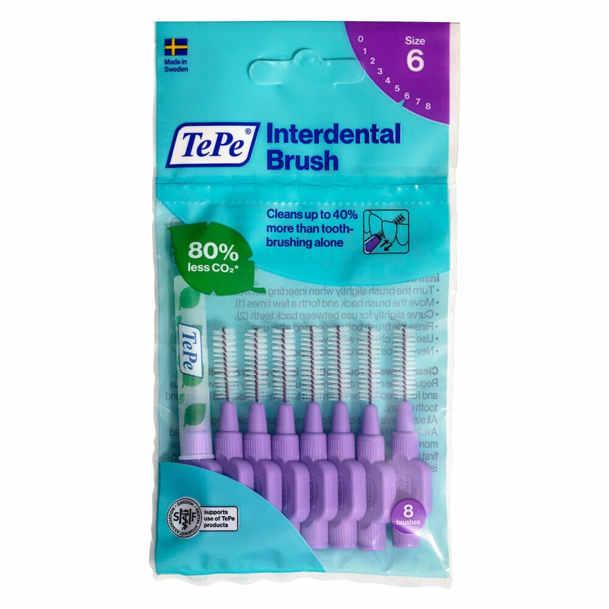 TePe Interdentale Ragers Original 1,1 mm Paars - 3 x 8 stuks - Voordeelverpakking