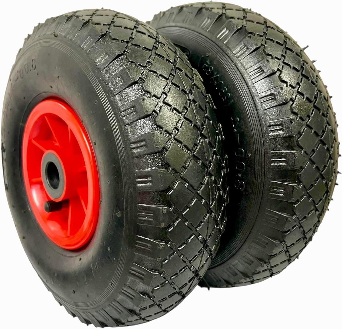 Steekwagenbanden met binnenband - Reservewielen steekwagen - Zwaar transport verplaatsen - Robuuste luchtbanden - 260 x 85 mm - Zwart