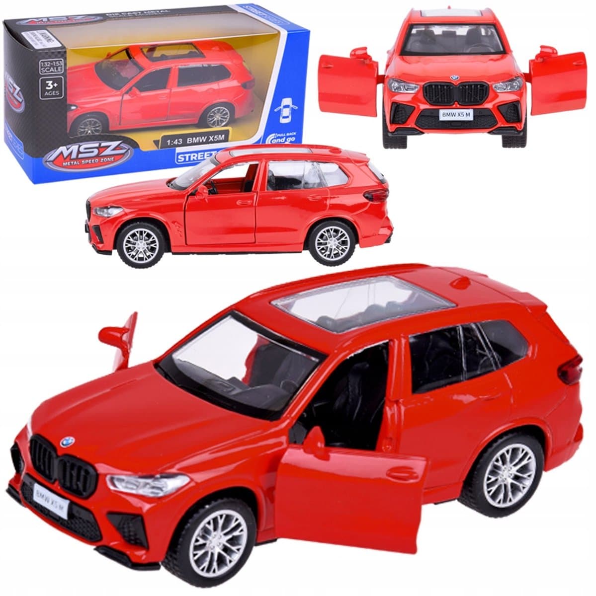 MSZ BMW X5M metalen automodel 1:43 - licentie speelgoed