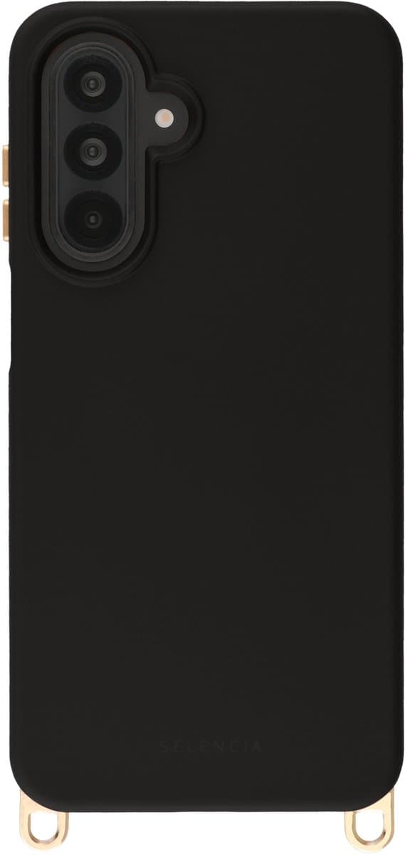 Selencia Hoesje - Geschikt voor Samsung Galaxy A17 (5G) / A17 (4G) - Rivièra geschikt voor MagSafe Backcover met afneembare haakjes - Velvet Black