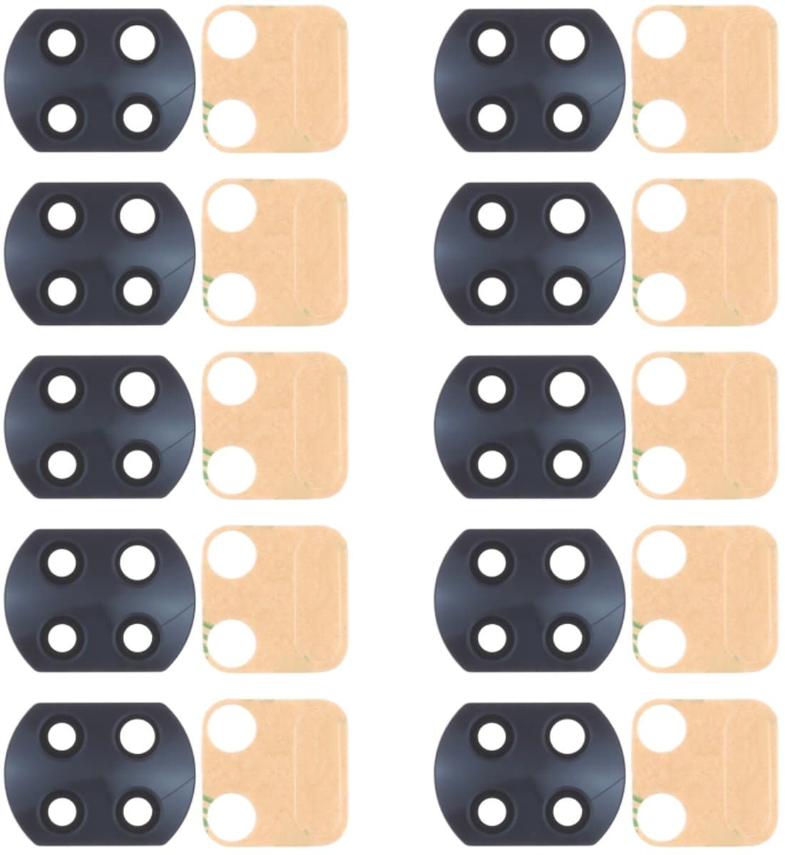 10 STUKS Back Camera Lens voor Geschikt voor Xiaomi Redmi Note 9T 5G M2007J22G