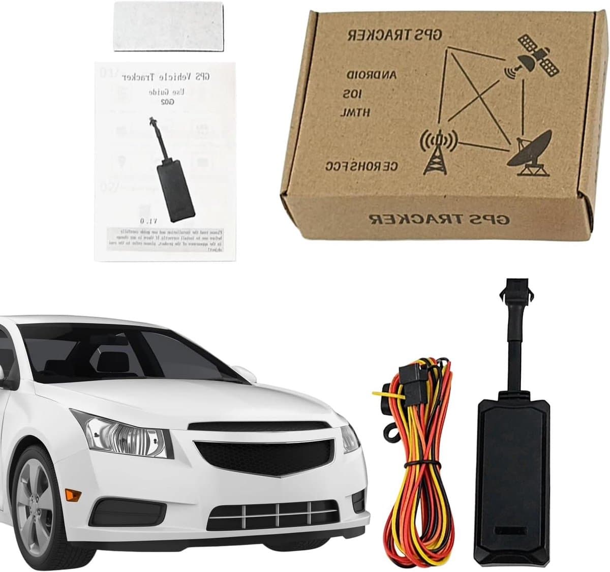Auto Volgapparaat - Locatiebepaler - Diefstalpreventie - Ononderbroken monitoring - 16 x 5 x 3 cm - Zwart