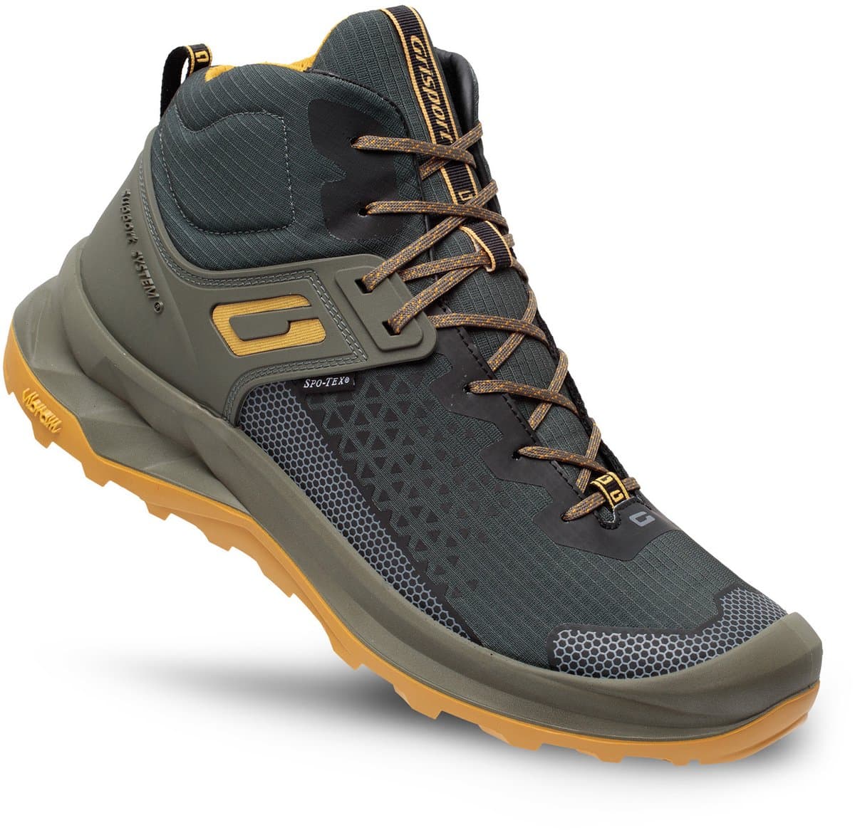 Grisport Explorer mid groen geel wandelschoenen uni (15403-180)