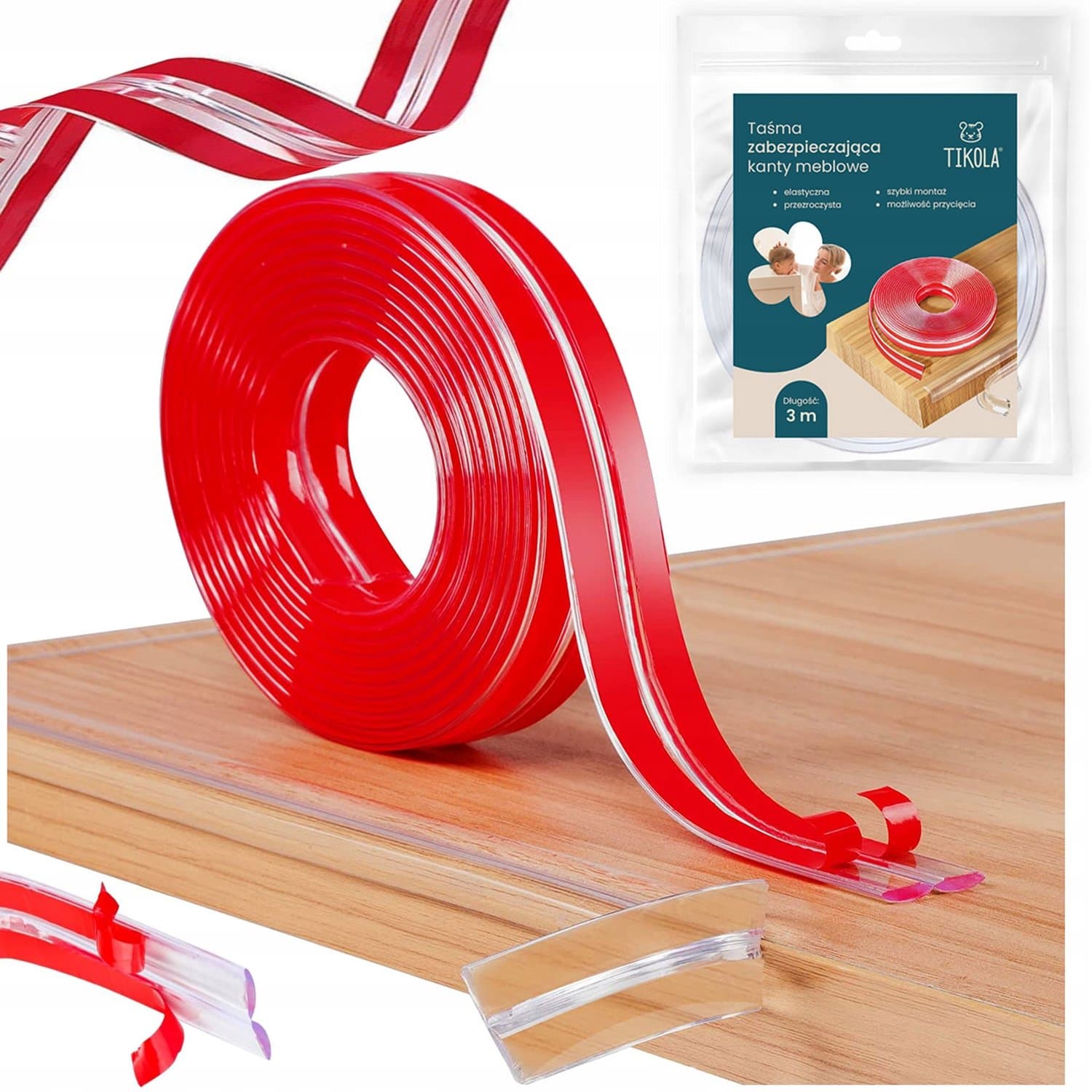 Transparante Hoekbescherming 3m PVC - Zachte Randbeschermer