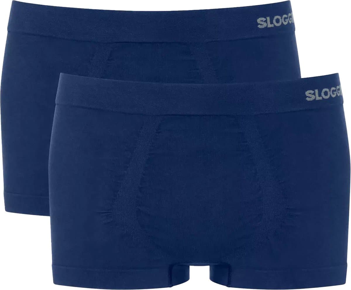 Sloggi Men GO Smooth Hipster - heren boxershort korte pijp (2-pack) - donkerblauw