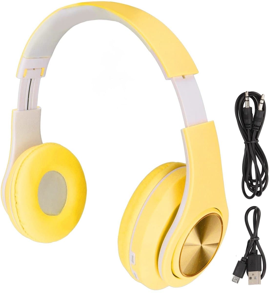 Allecto - Bluetooth-hoofdtelefoon - Ruisonderdrukking - Opvouwbaar - Geel - Draadloze Hoofdtelefoon - Geschikt voor Telefoon en Laptop