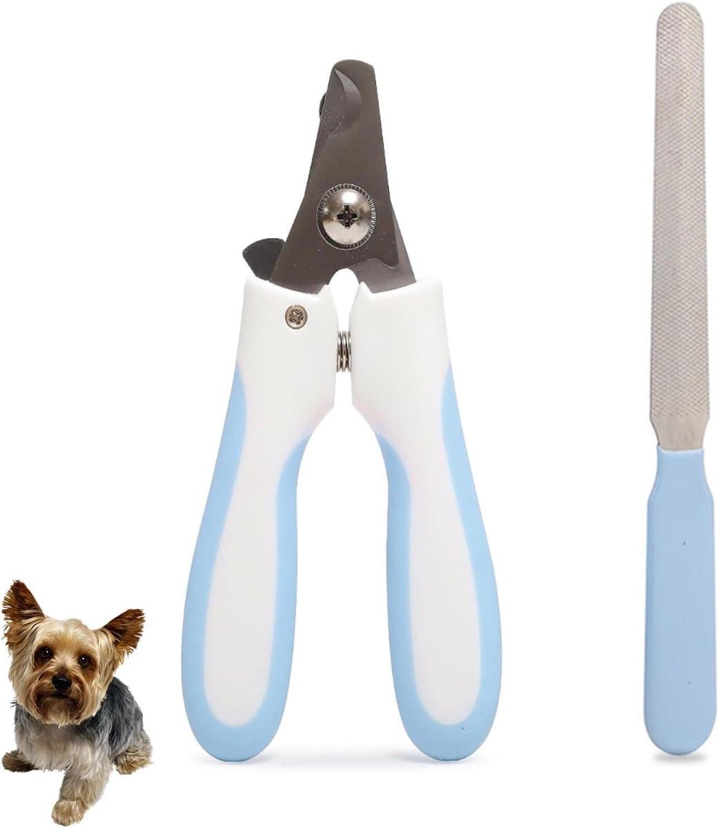 Nagelknipper Huisdieren - Knipper Trimmer - Nagels Verzorgen - Inclusief Slijptablet - 19.2 x 11 cm - Blauw