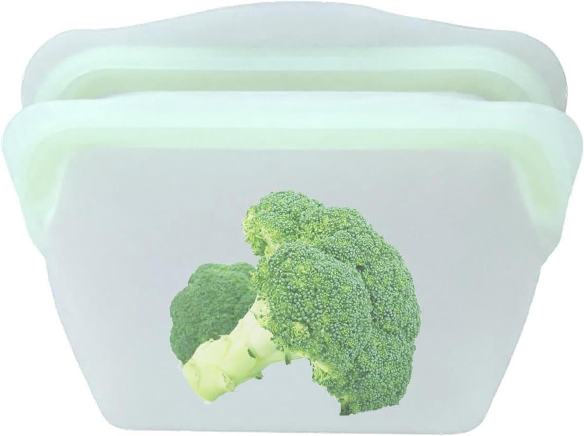 Herbruikbare Diepvrieszakjes - Voedselbewaarzakken Stand-up Pouch - Voedsel Bewaren - Lekvrij Staand Ontwerp - 1000 ml - Groen