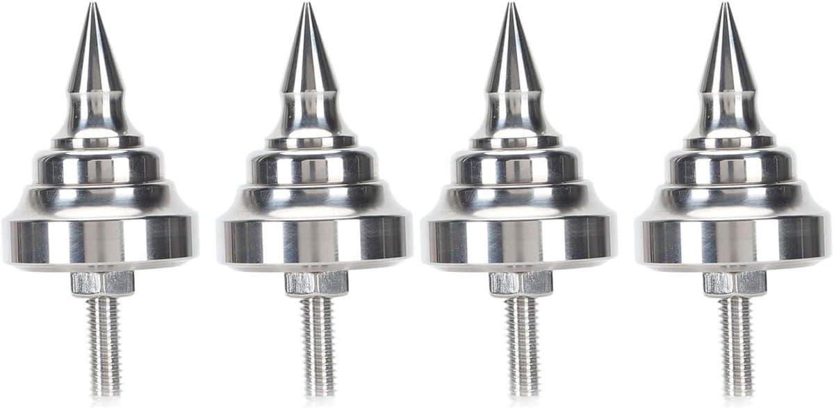Luidspreker Isolatie Spikes - Speaker Pinnen Trillingsdempers - Puur Geluid Creëren - Verstelbare Hoogte - M8 4 Stuks - Zilver