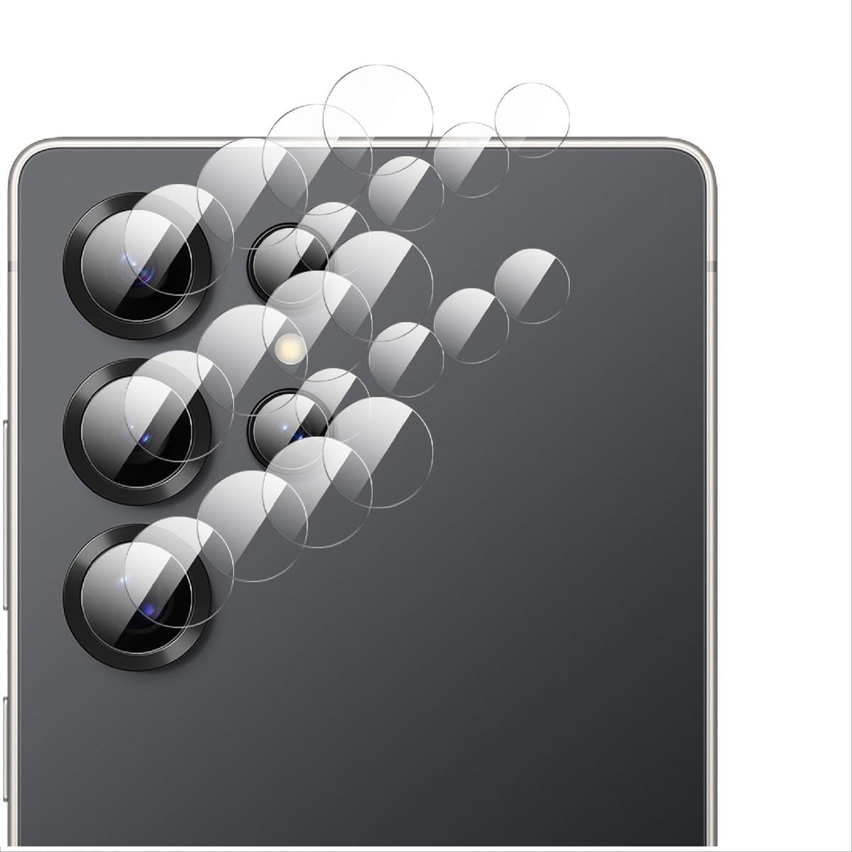 Store_9 - Ultradunne cameralensbeschermer - HD gehard glas - Perfecte bescherming - Samsung S25 Ultra - 4-pack - Geschikt voor Samsung S25 Ultra