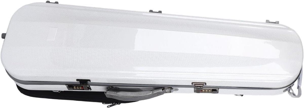 Vioolkoffer Koolstofvezel - Instrument Koffer - Muziek Transport - Geïntegreerde Hygrometer - 4/4 Maat - Wit