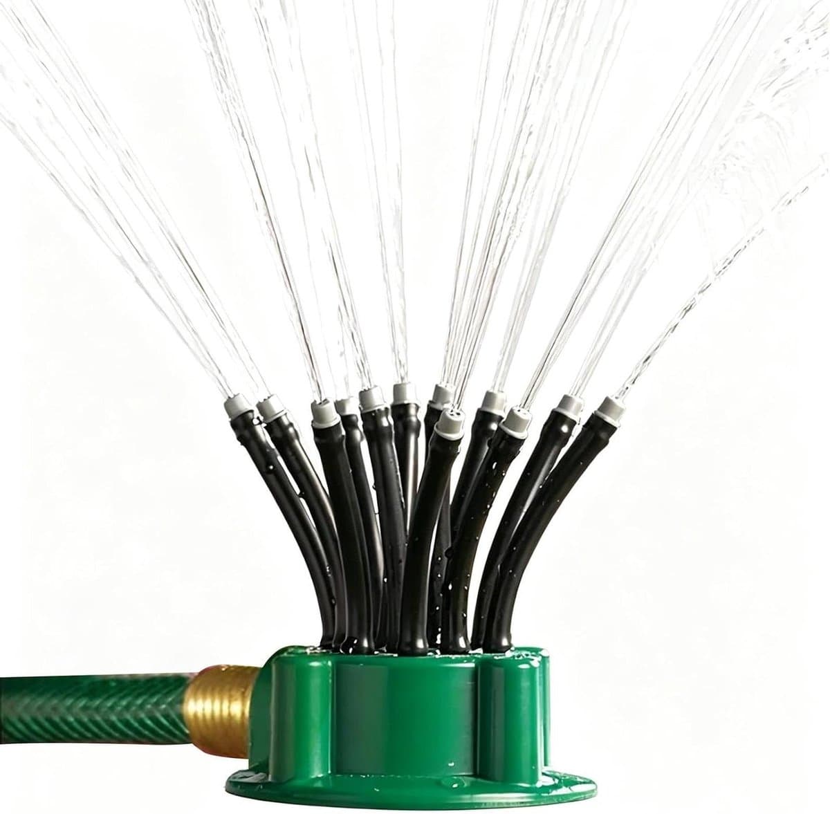 Gazon Watersproeier - Verstelbare Sproeikop - Tuin Besproeien - 360 Graden Dekking - 11 x 10 x 10 cm - Groen