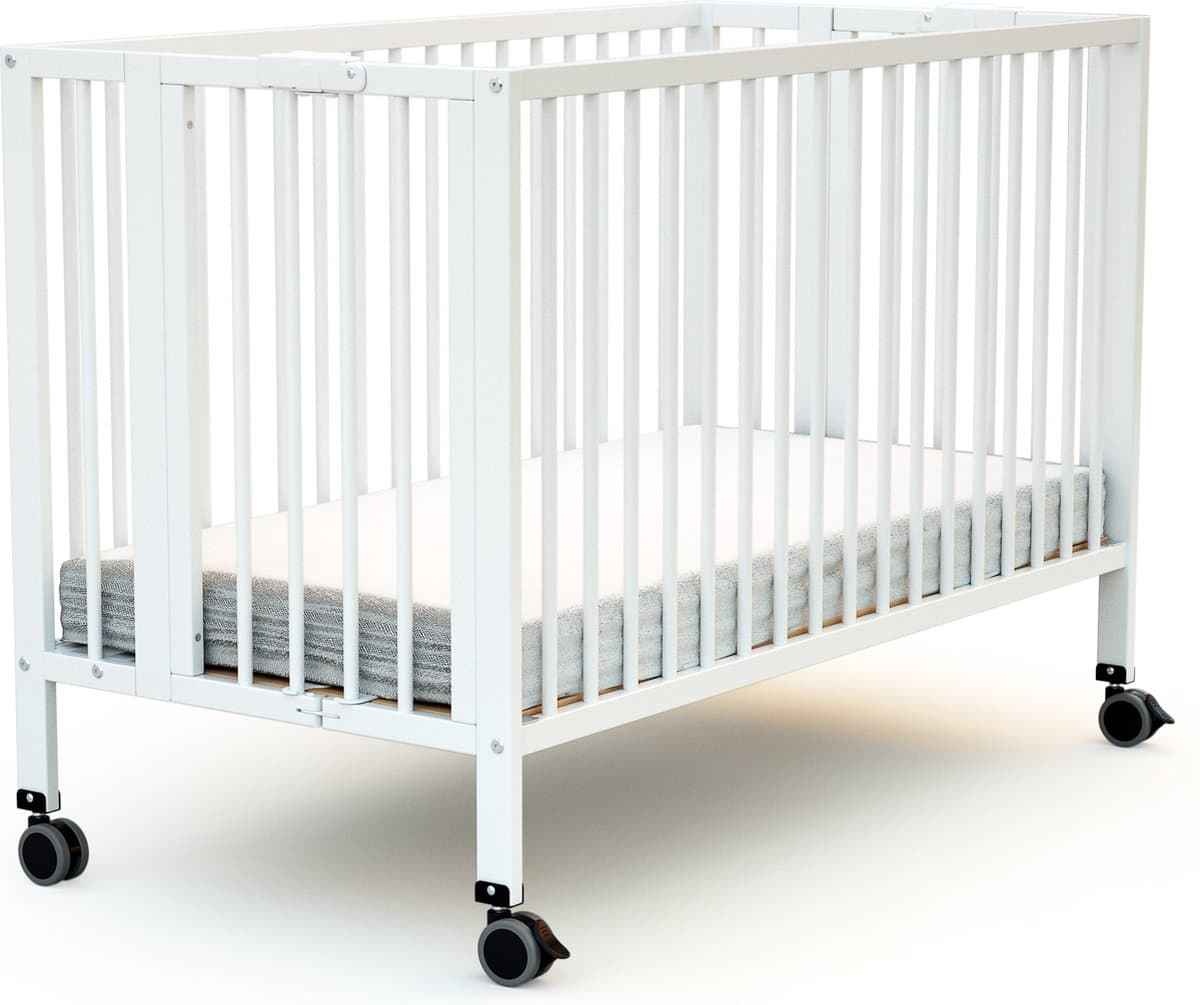 AT4 - Opvouwbaar kinderbed FLOW in hout Wit 60 x 120 cm