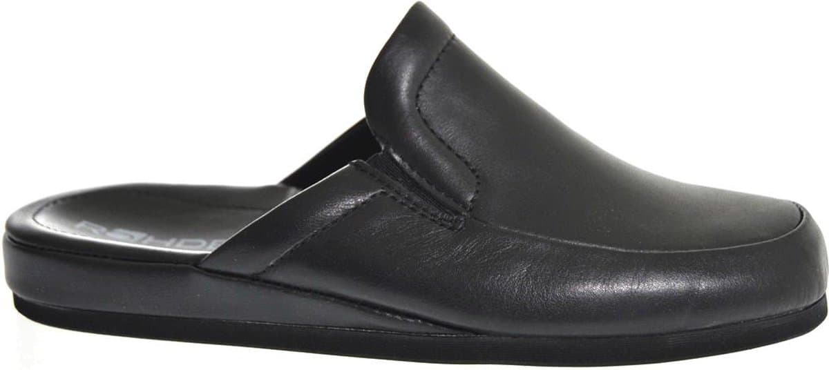 Rohde Leren Heren Pantoffels Instap - Zwart - 45