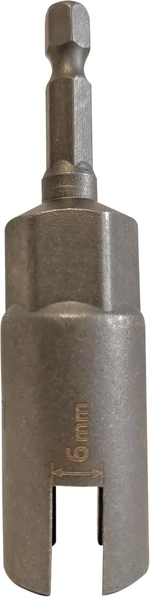 6mm Sleuf Inslagmoer Met 1/4 Inch Zeskant Aandrijving Lange Dop voor Schroefhaken