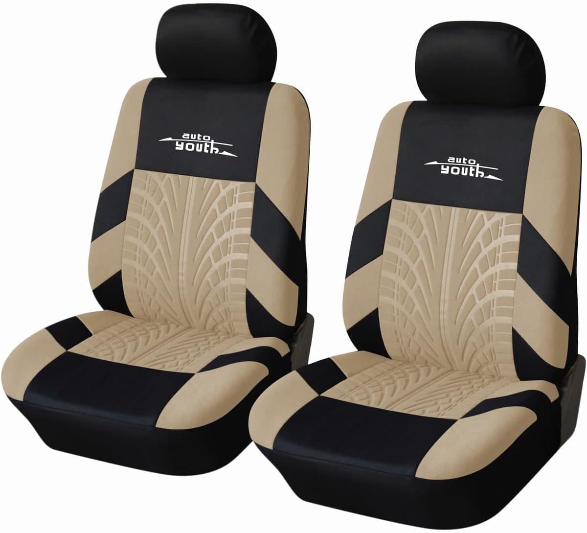 Universele Voorstoelhoezen voor Auto - Set van 4 Beige Kuipstoelbeschermers