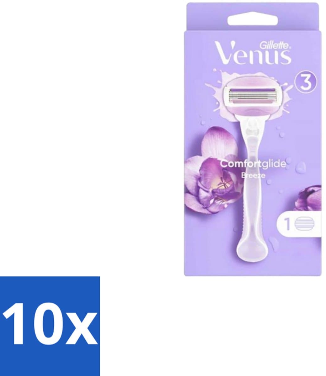 Gillette - Venus ComfortGlide Breeze – Hydraterende Gelstrips – Dames - Bulkverpakking - 10 stuks