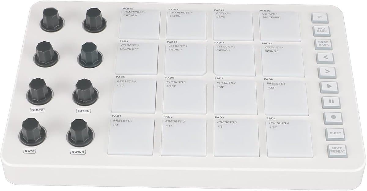 MIDI Controller - Muziek Pad - Muziek Productie - 16 RGB Pads - 227 x 147 mm - Zwart