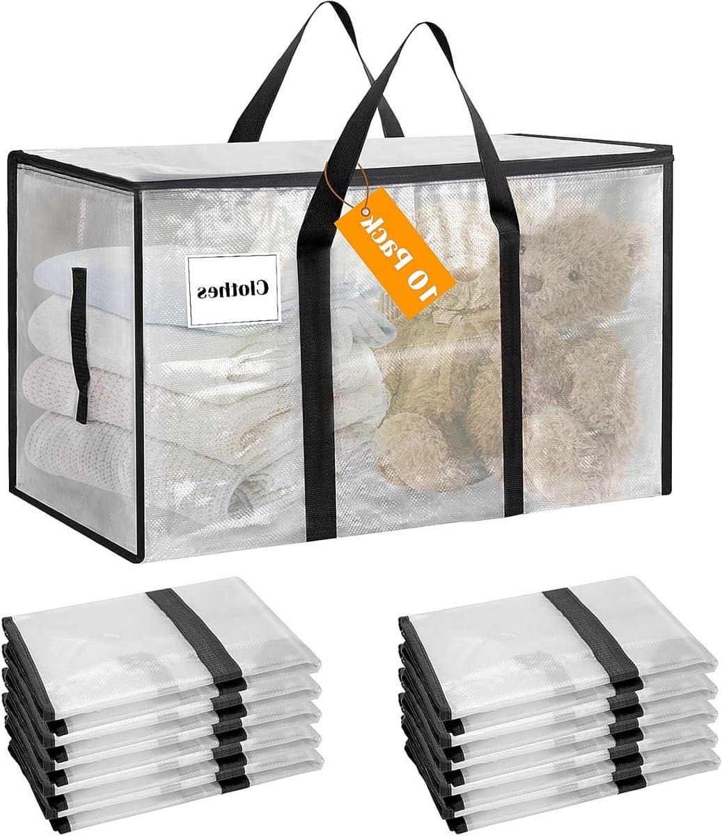 VVGoods - Grote waterdichte opbergtas met ritssluiting en handvat, 100 liter, voor dekbedden en campingopslag