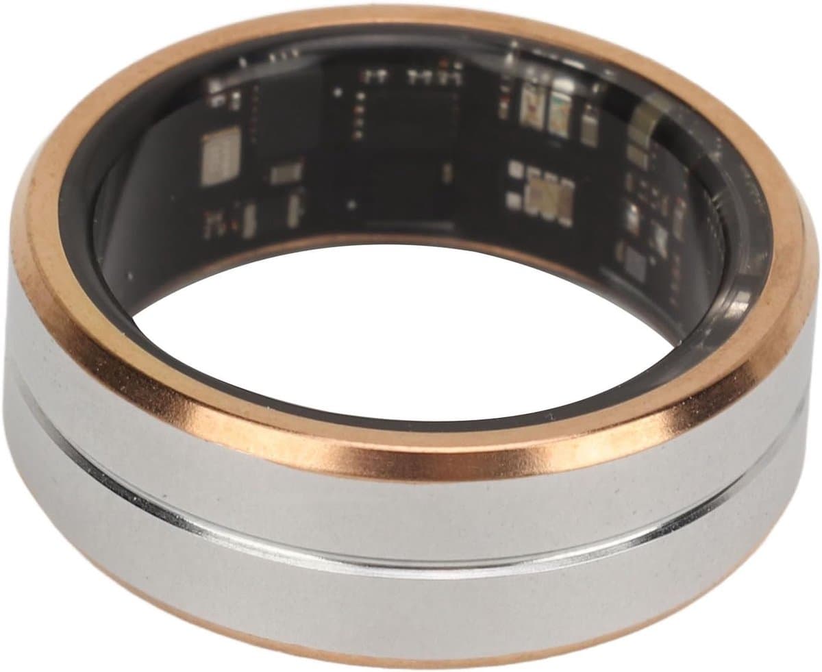 Smart Ring Fitness Tracker - Ceramic Stainless Steel - Sleep Monitoring - Camera Control - IP68 Waterproof - Smart Health Ring voor Mannen en Vrouwen