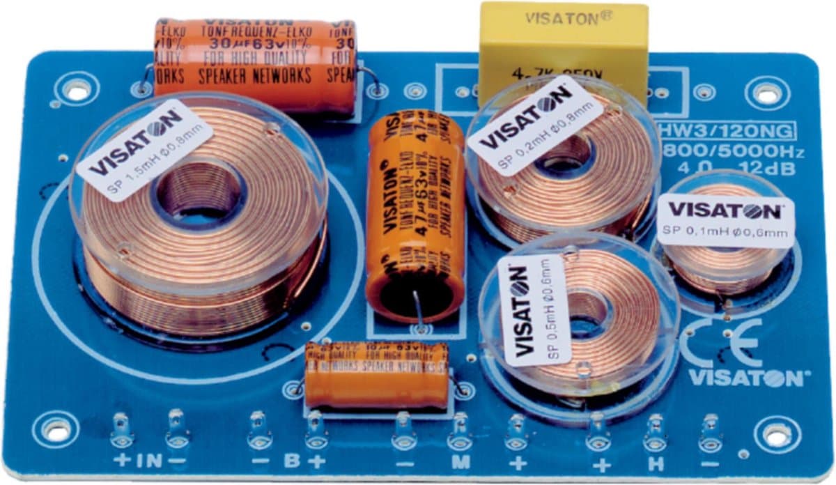 Visaton HW 3/120 NG - 8 Ohm 3-weg frequentiescheidingsfilter 8 Ω