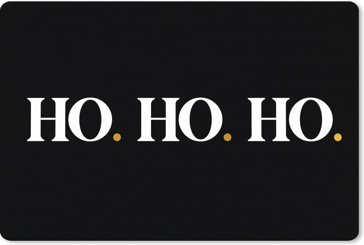 Muismat XXL 120x80 cm - Bureau onderlegger - Bureau mat Ho ho ho - Kerstman - Quotes - Kerst - Spreuken - Bureaumat - Gaming mousepad xl - Bureaulegger groot - Computer deskmat