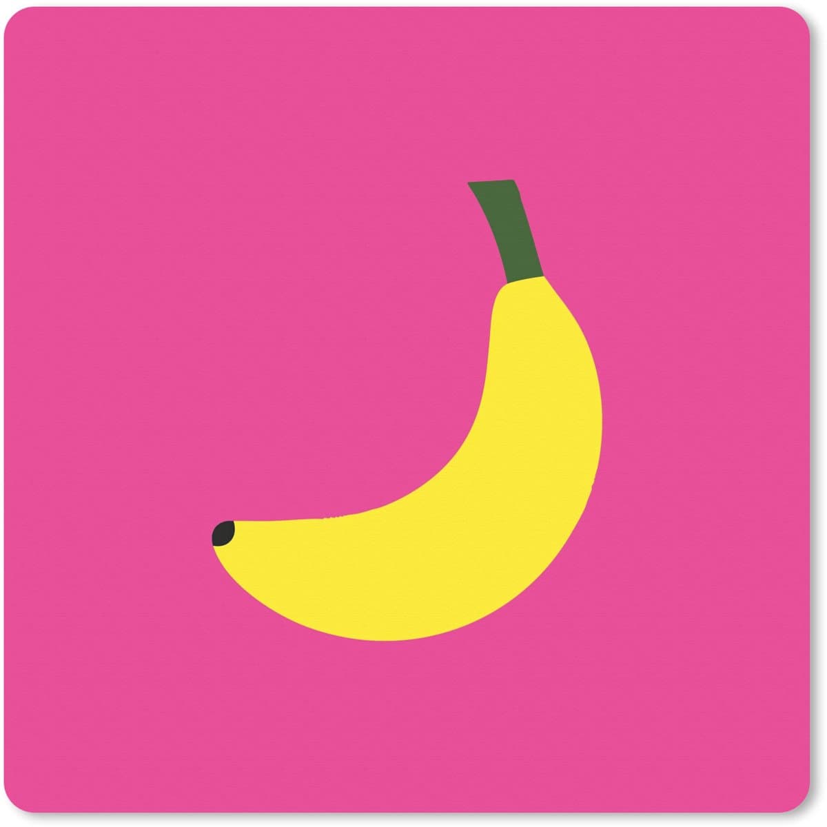 Muismat XXL 80x80 cm - Bureau onderlegger - Bureau mat Banaan - Geel - Fruit - Bureaumat - Gaming mousepad xl - Bureaulegger groot - Computer deskmat