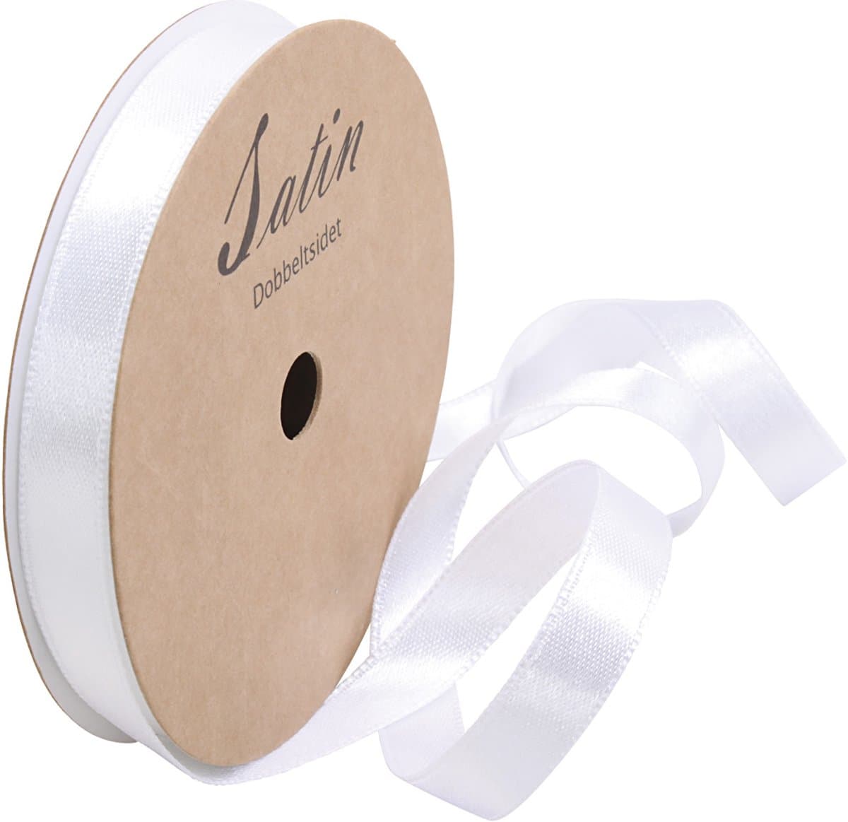 Satijnlint, B: 10 mm, wit, 3x10 m/ 1 rol